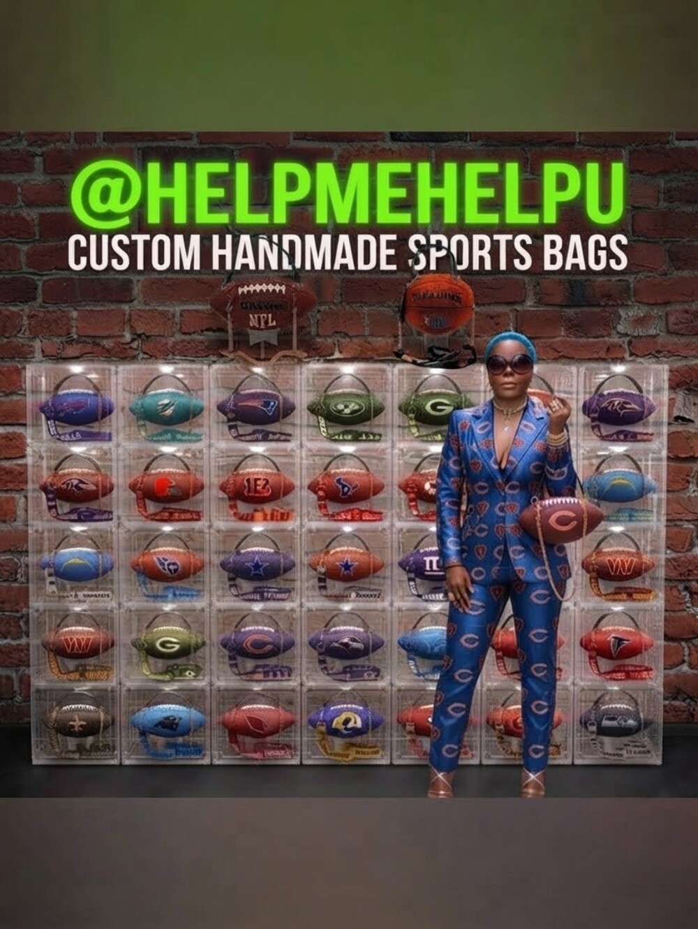 HANDMADE FOOTBALL & BASKETBALL BAGS - ALL PRICES ARE FIRM! 🏈🏀